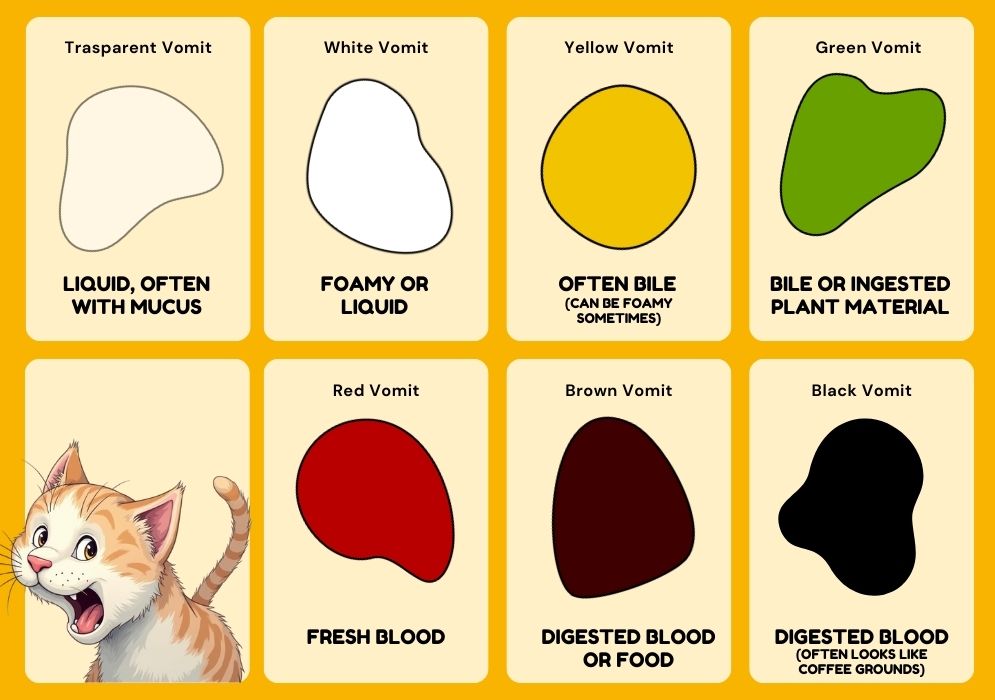 Cat Vomit Colour Chart