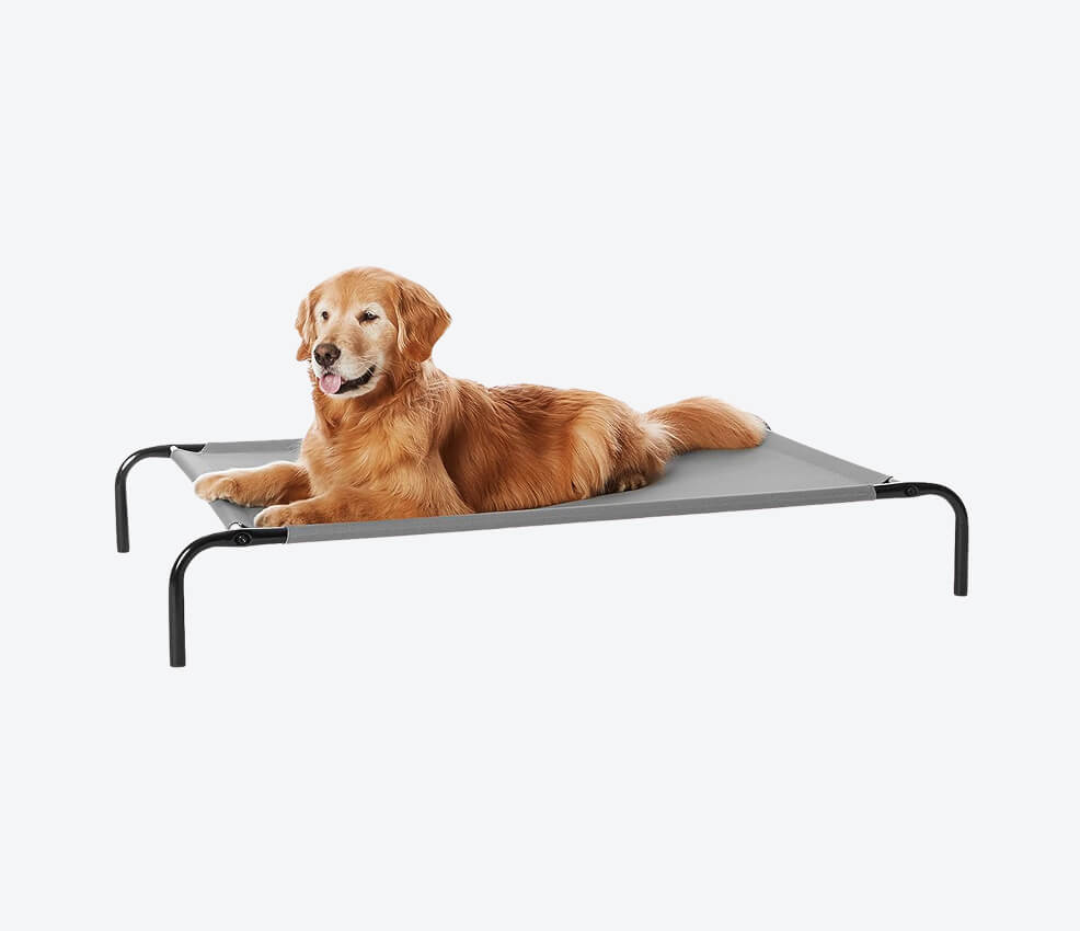 Amazon Basics Large Elevated Cooling Pet Dog Cot Fabric Bed  