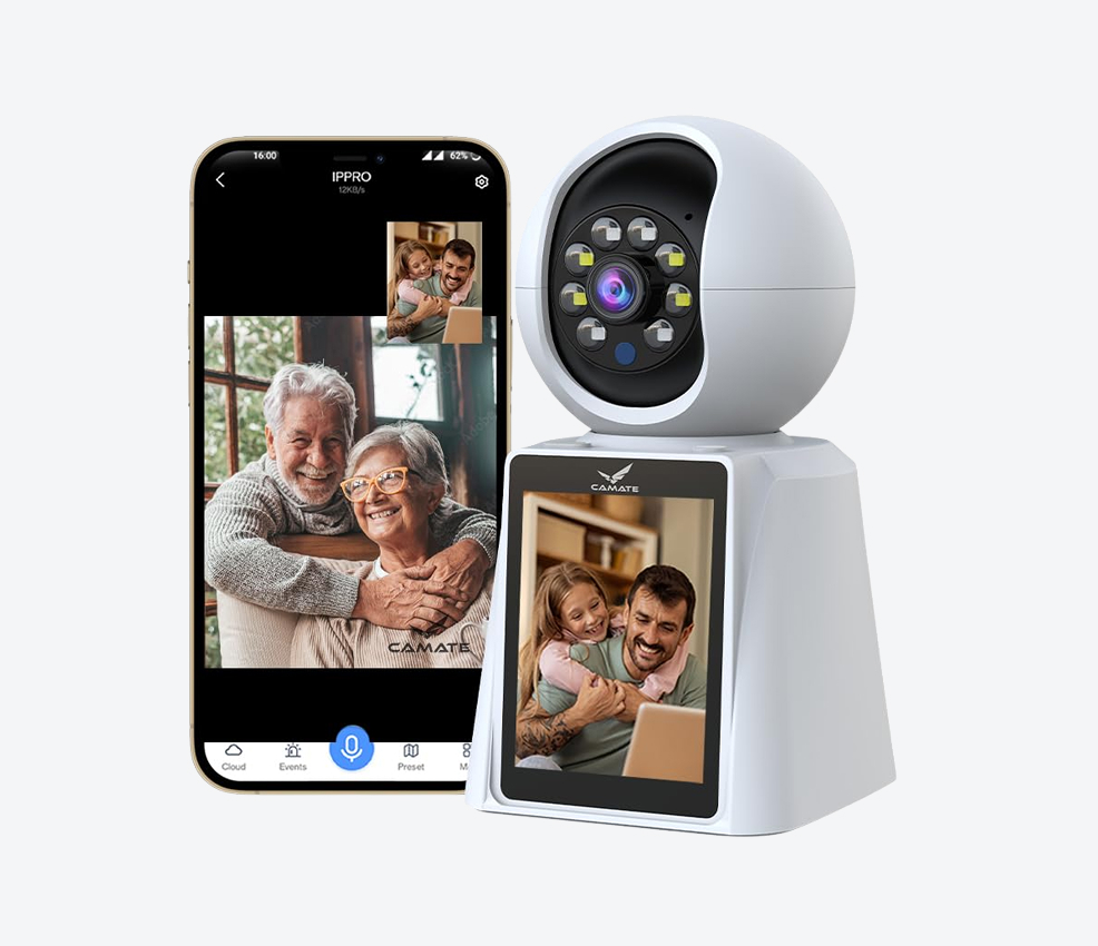 Camate VideoCall 3MP (5 & 2.4 Ghz Dual Band) Wireless PTZ Indoor CCTV